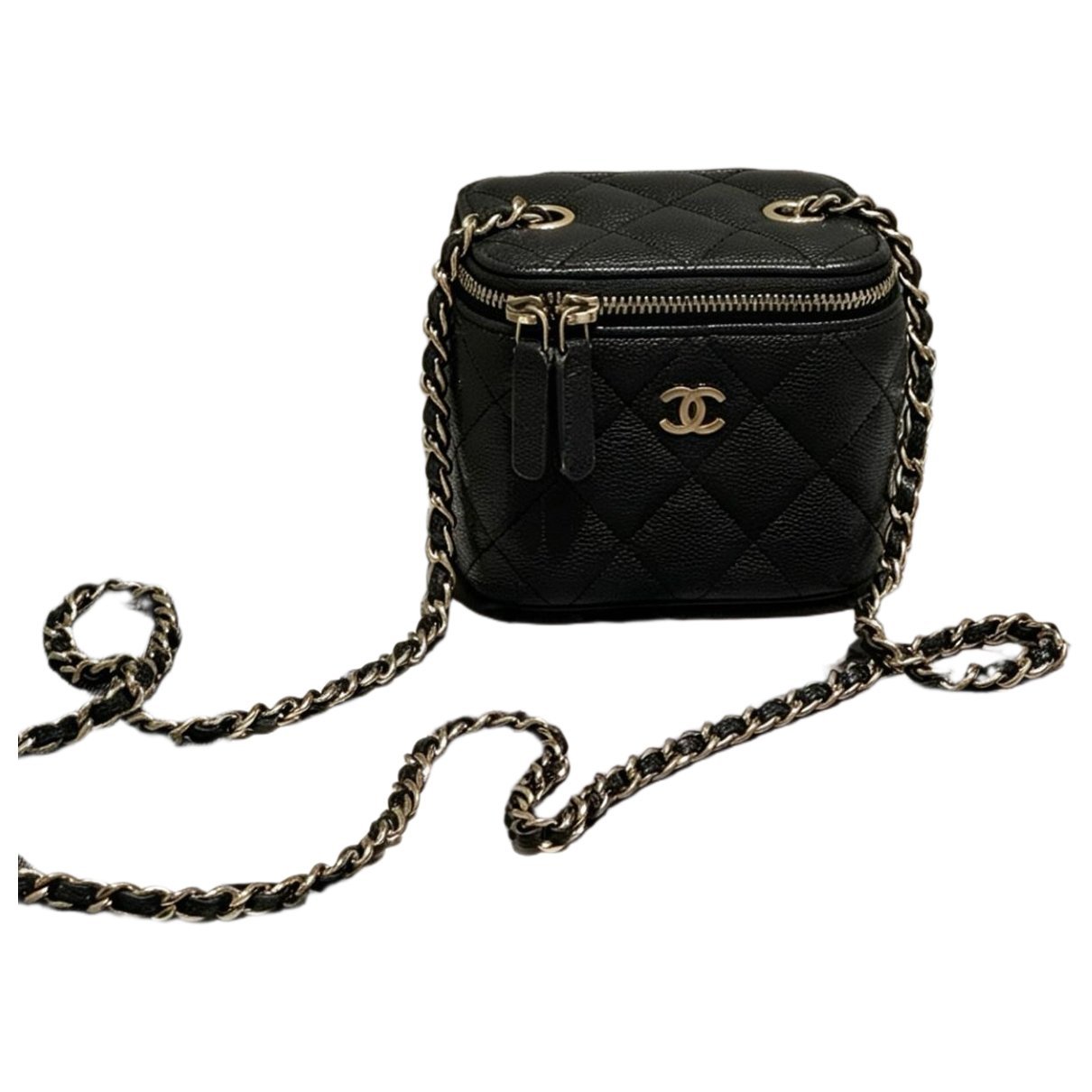 Vanity leather handbag