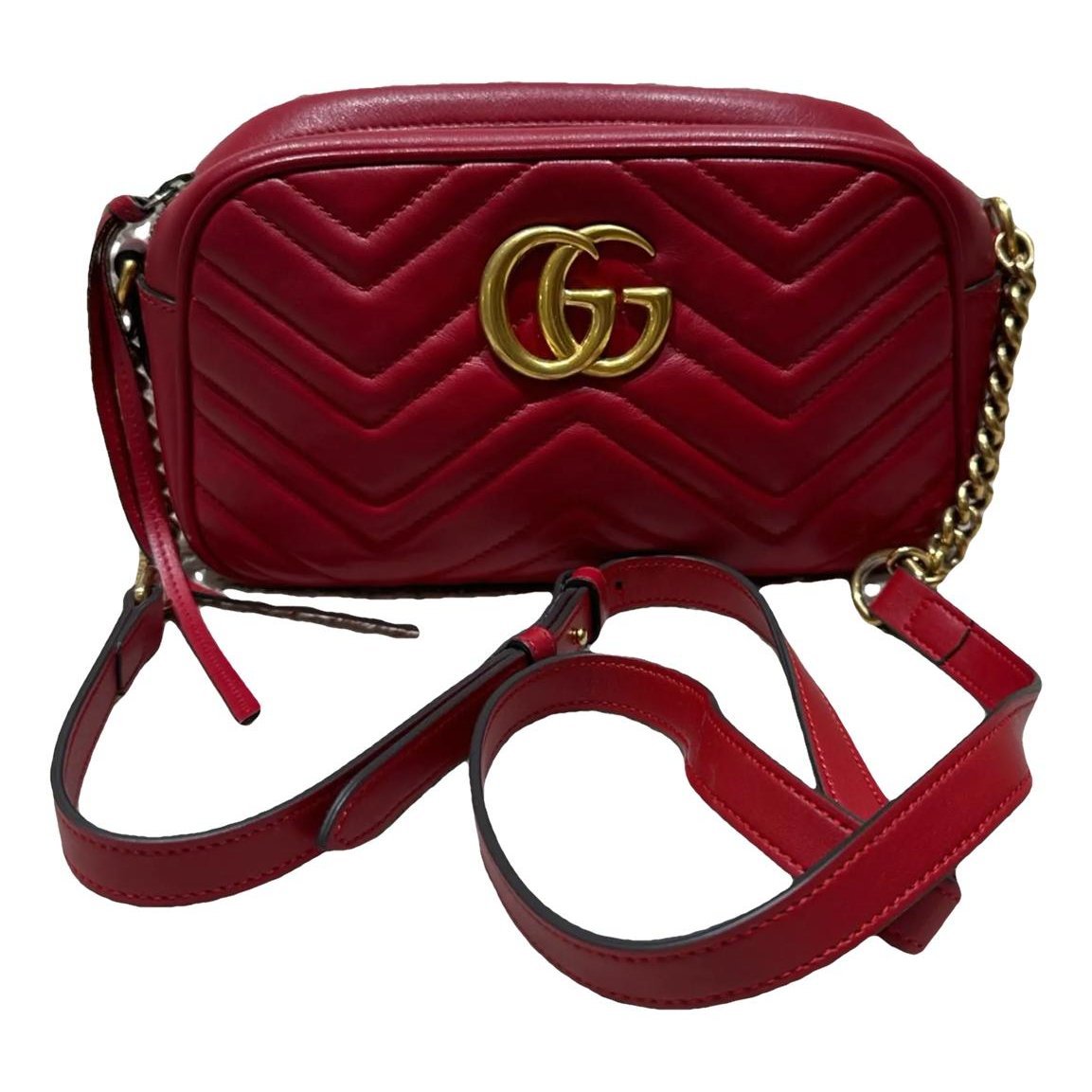 Pearly GG Marmont leather handbag