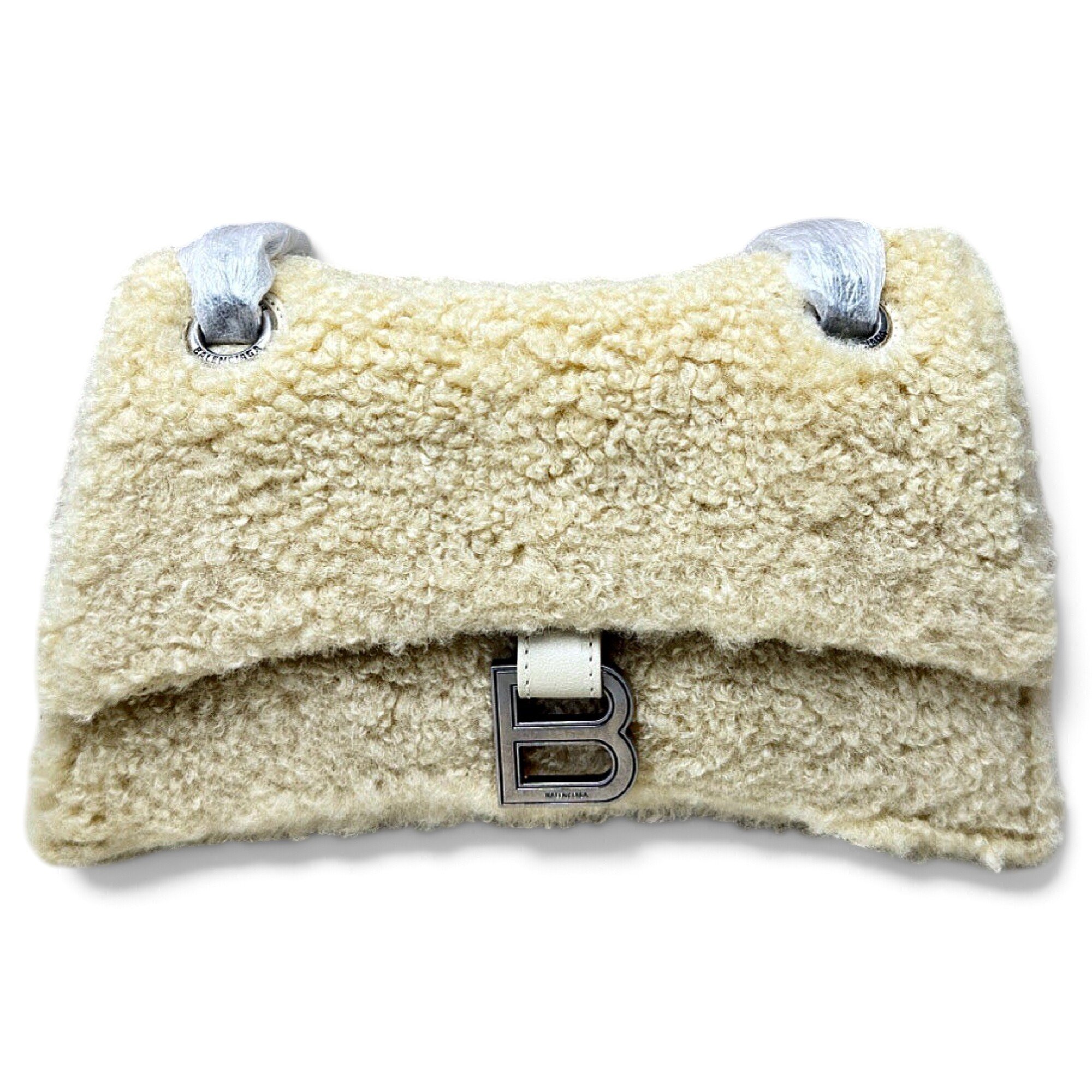 Hourglass faux fur handbag