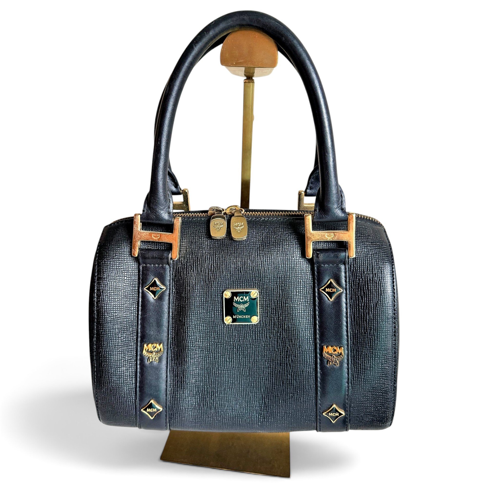 Boston leather satchel