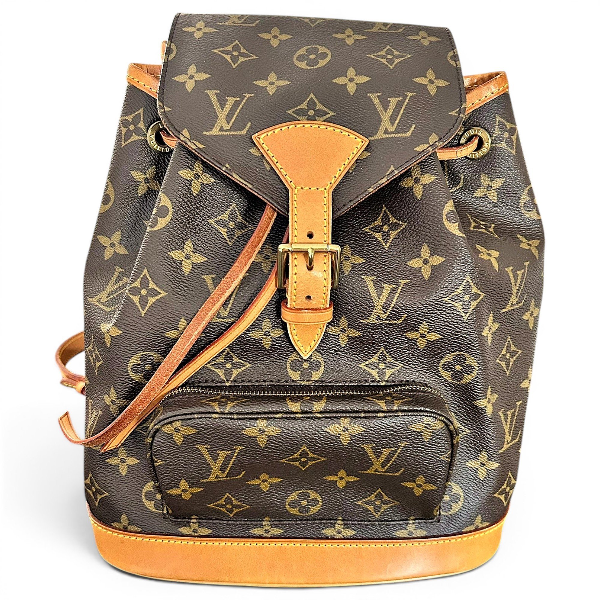 Montsouris Vintage leather backpack