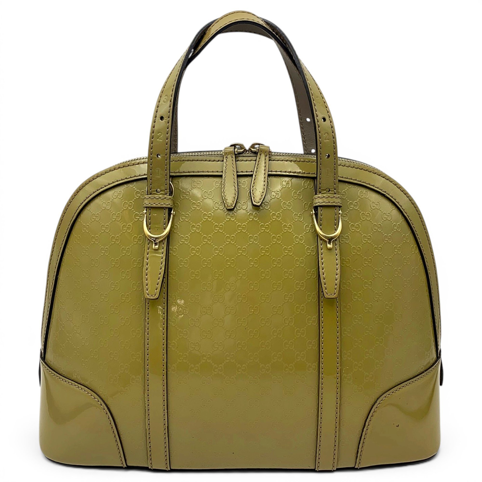 Dôme patent leather handbag