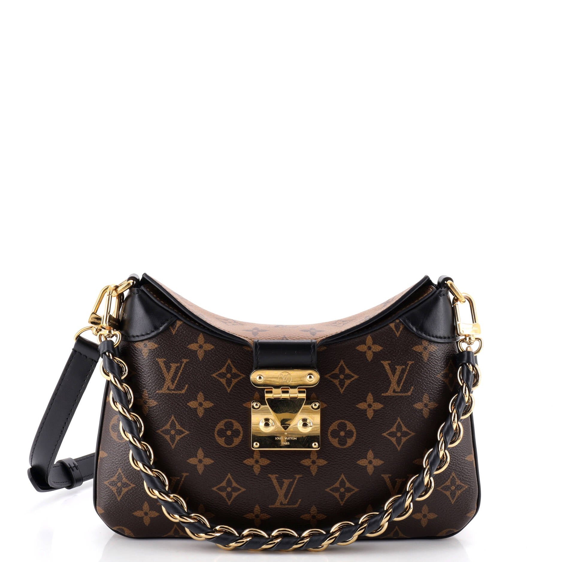 LV Twinny Handbag Monogram Canvas and Reverse Monogram Canvas with Leather