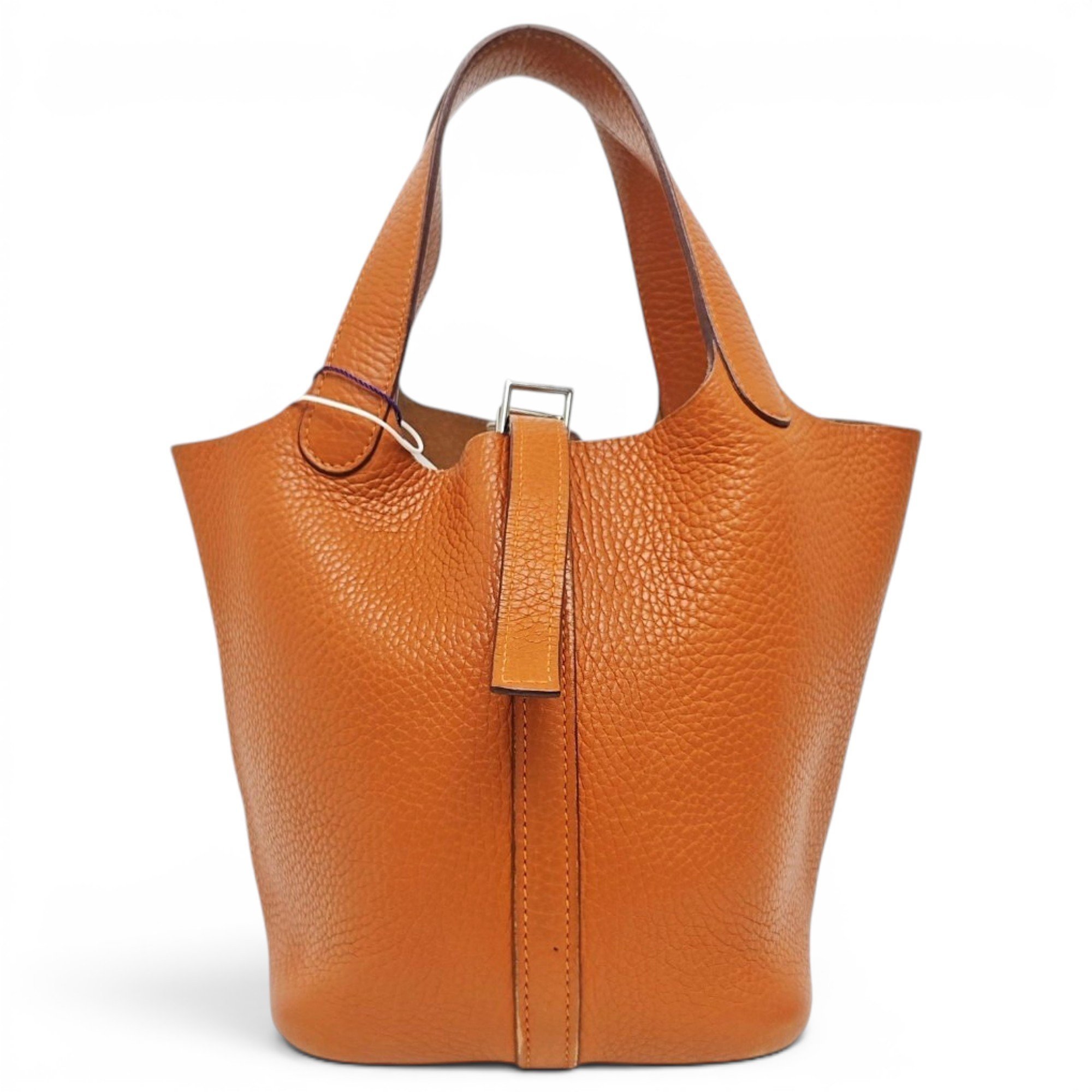 Picotin leather tote
