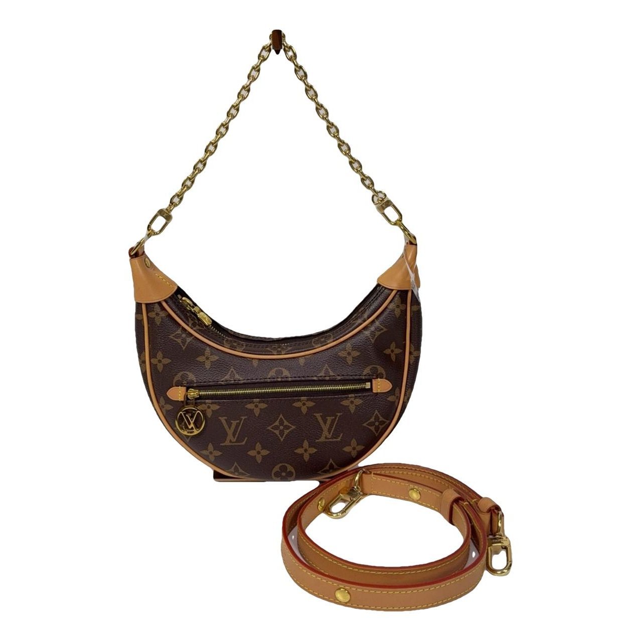 Loop leather handbag