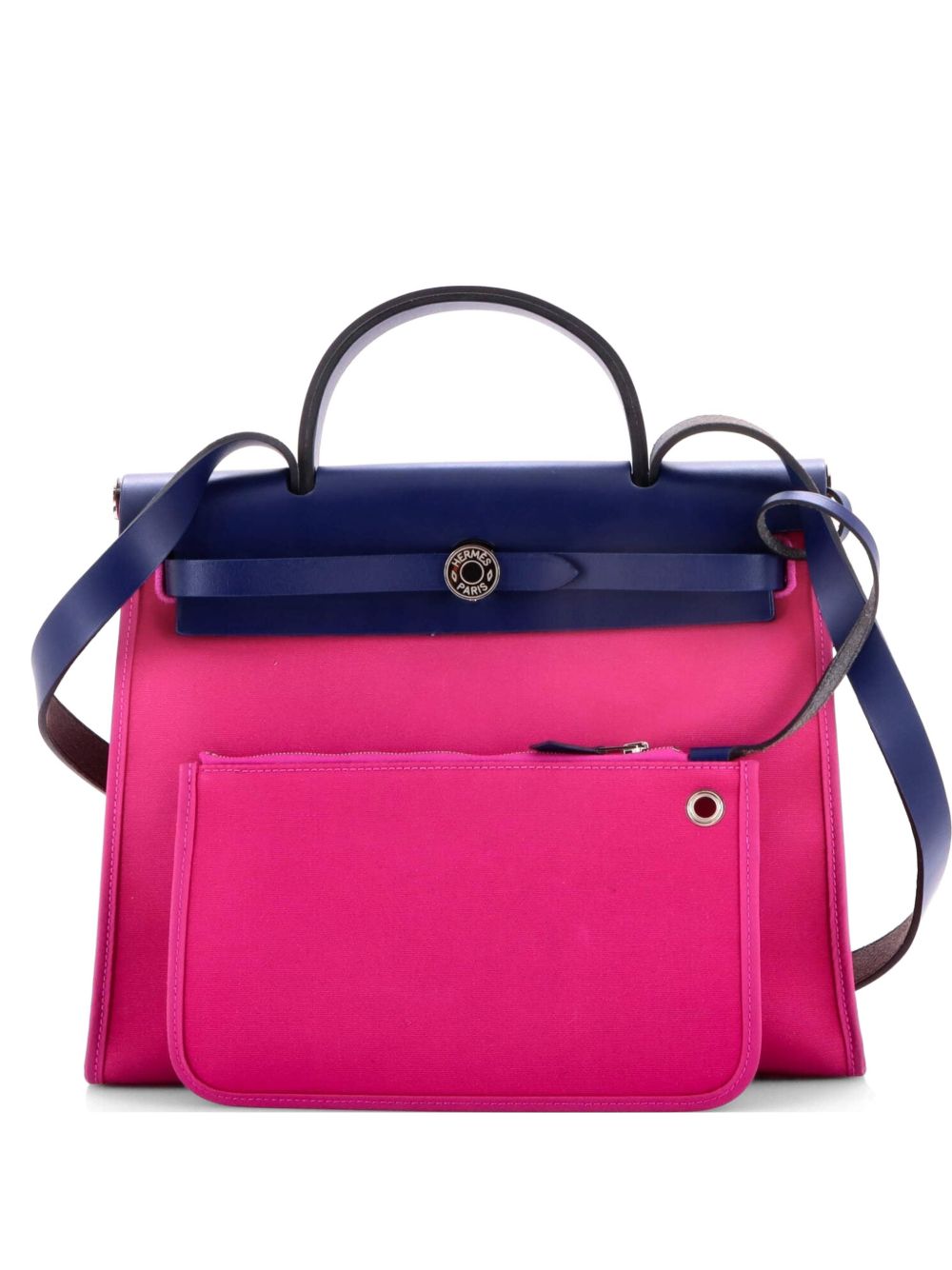 Herbag Zip Leather and Toile 31 shoulder bag
