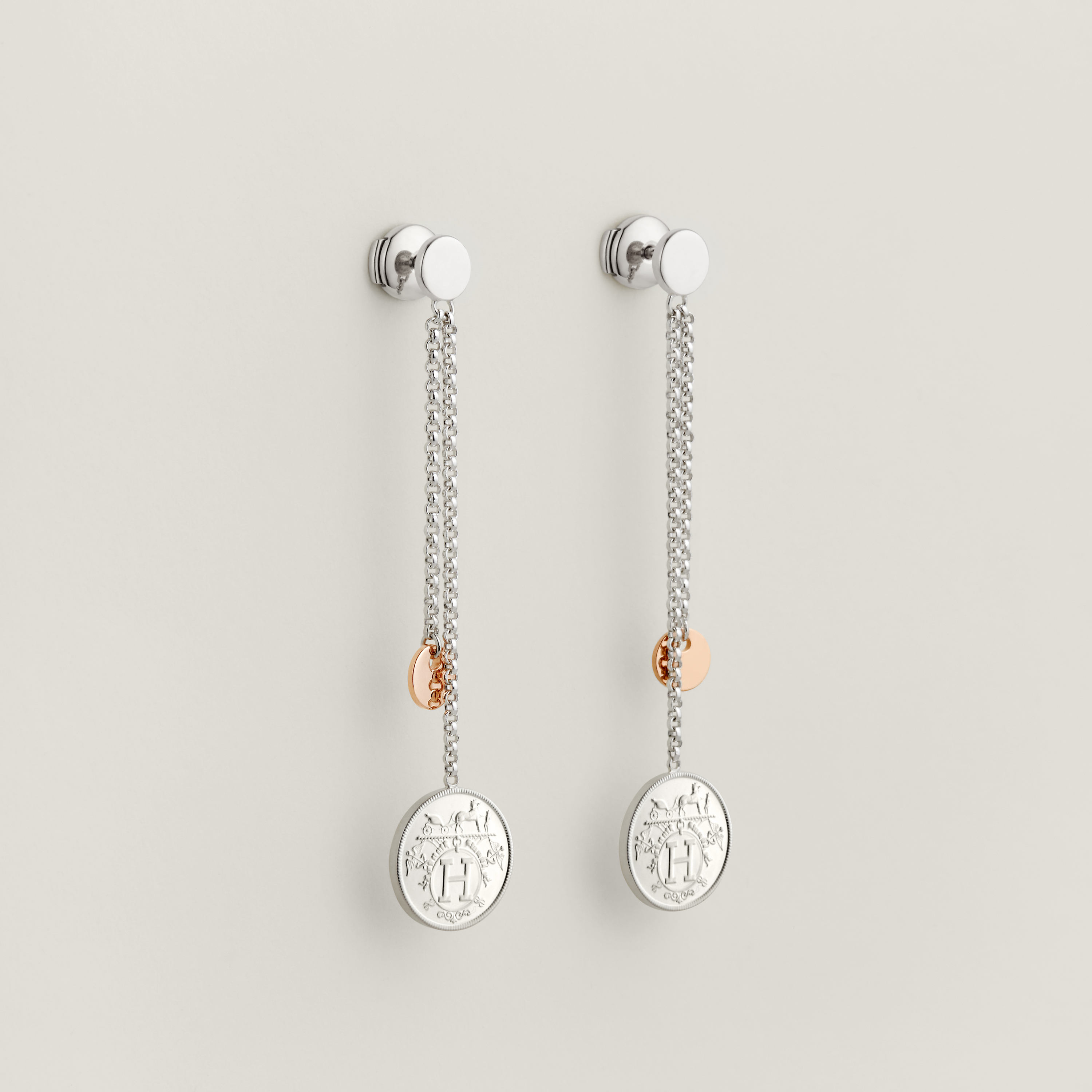 Hermès Ex-Libris earrings, small model
