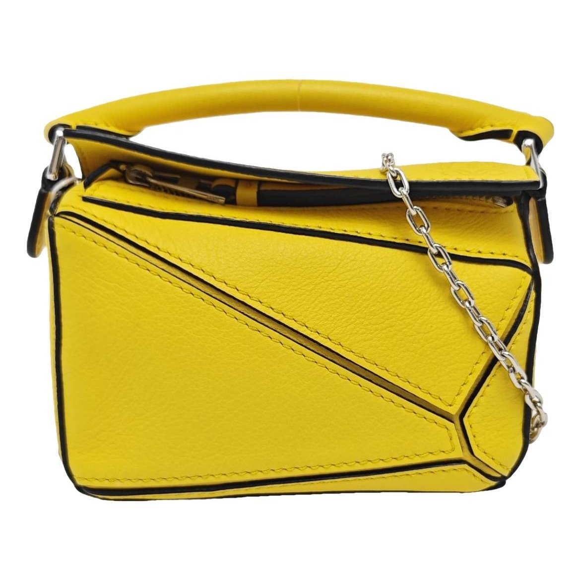 Puzzle leather handbag