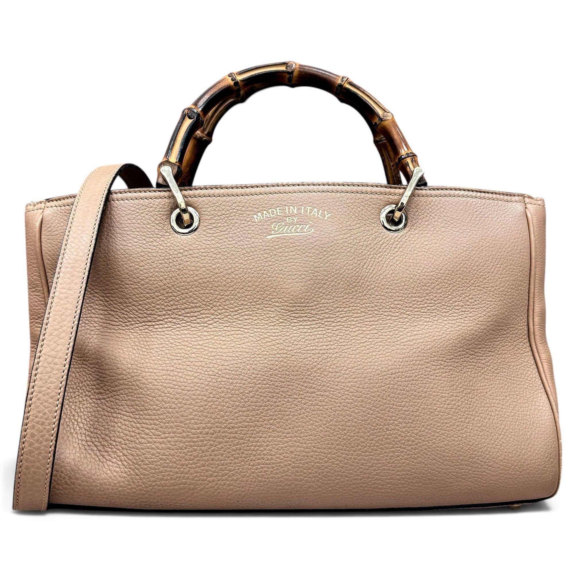 Bamboo Shopper leather handbag
