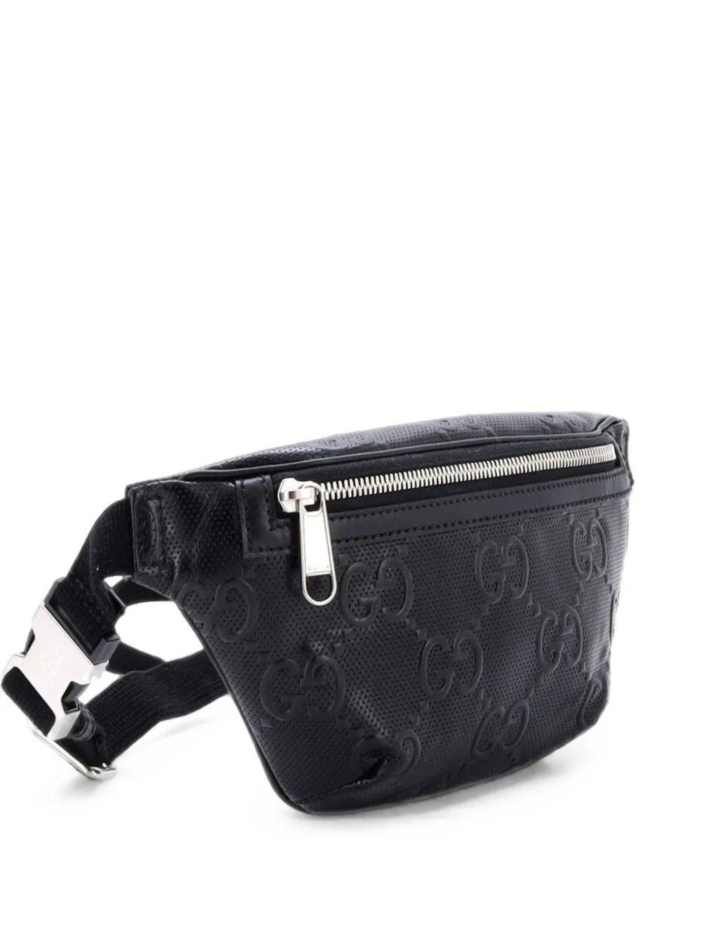 GG Embossed Perforated Leather Small belt bag