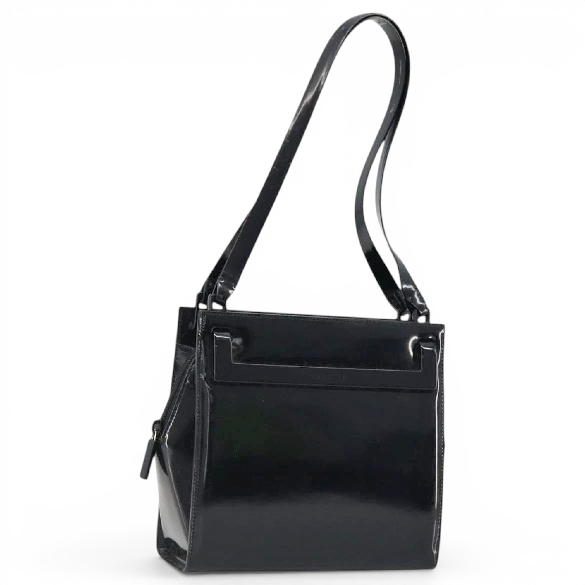 Patent leather handbag