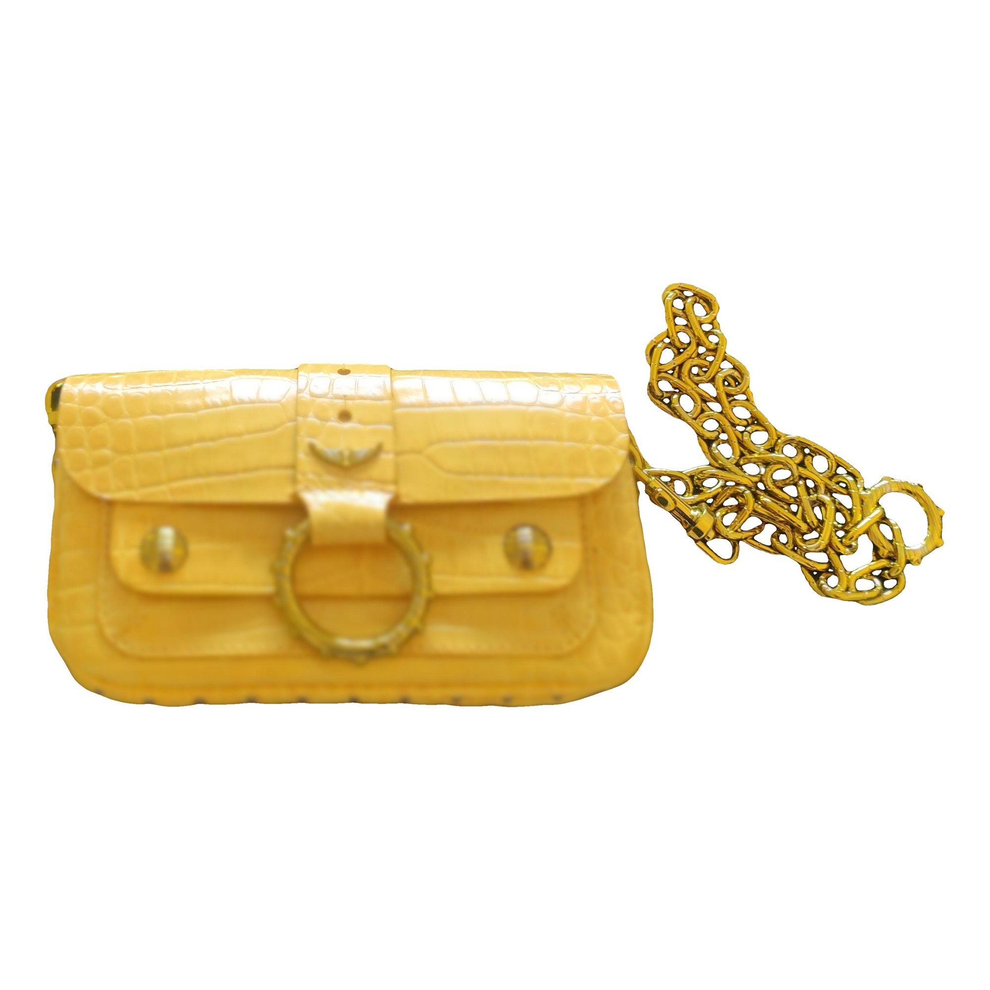 Leather clutch bag