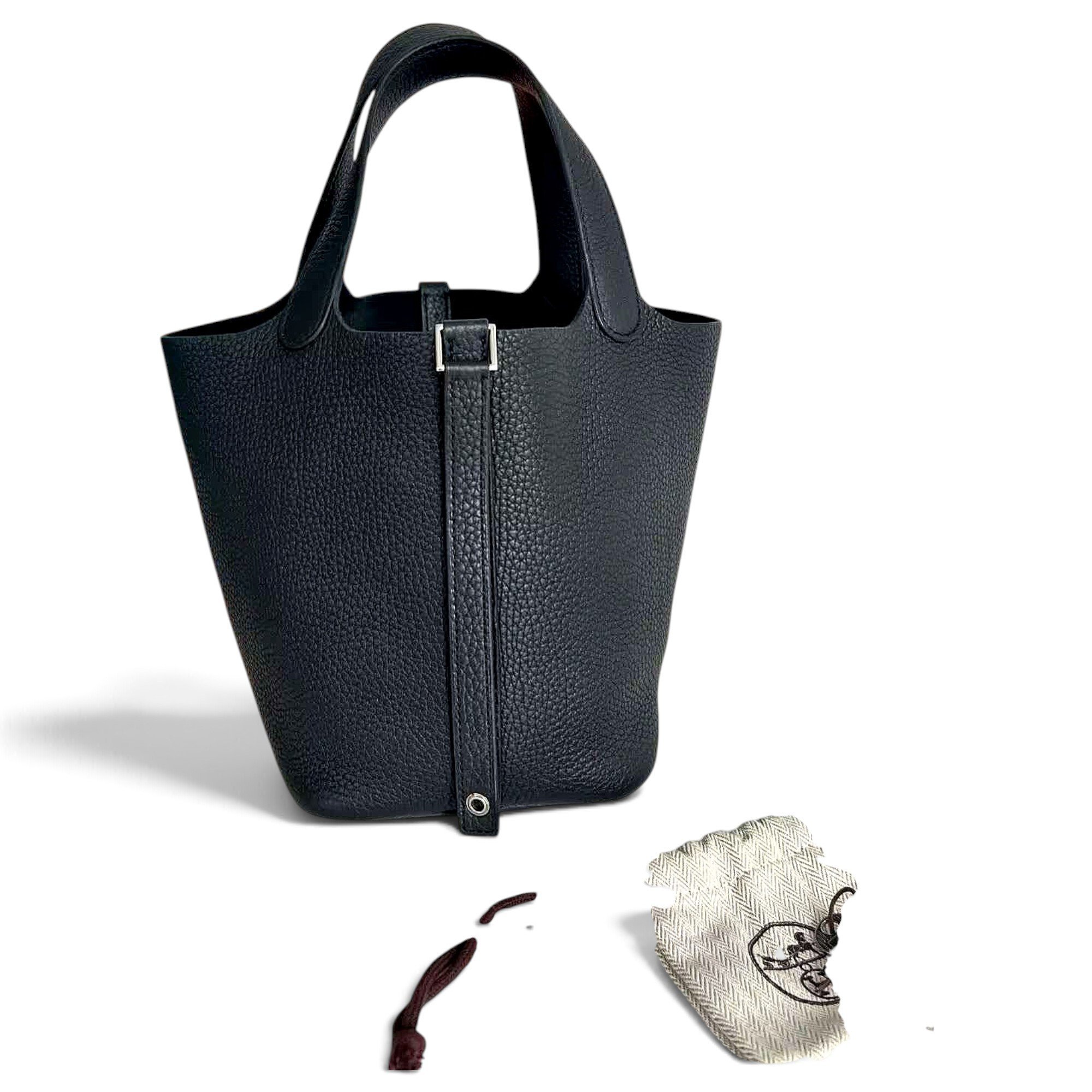 Picotin leather tote