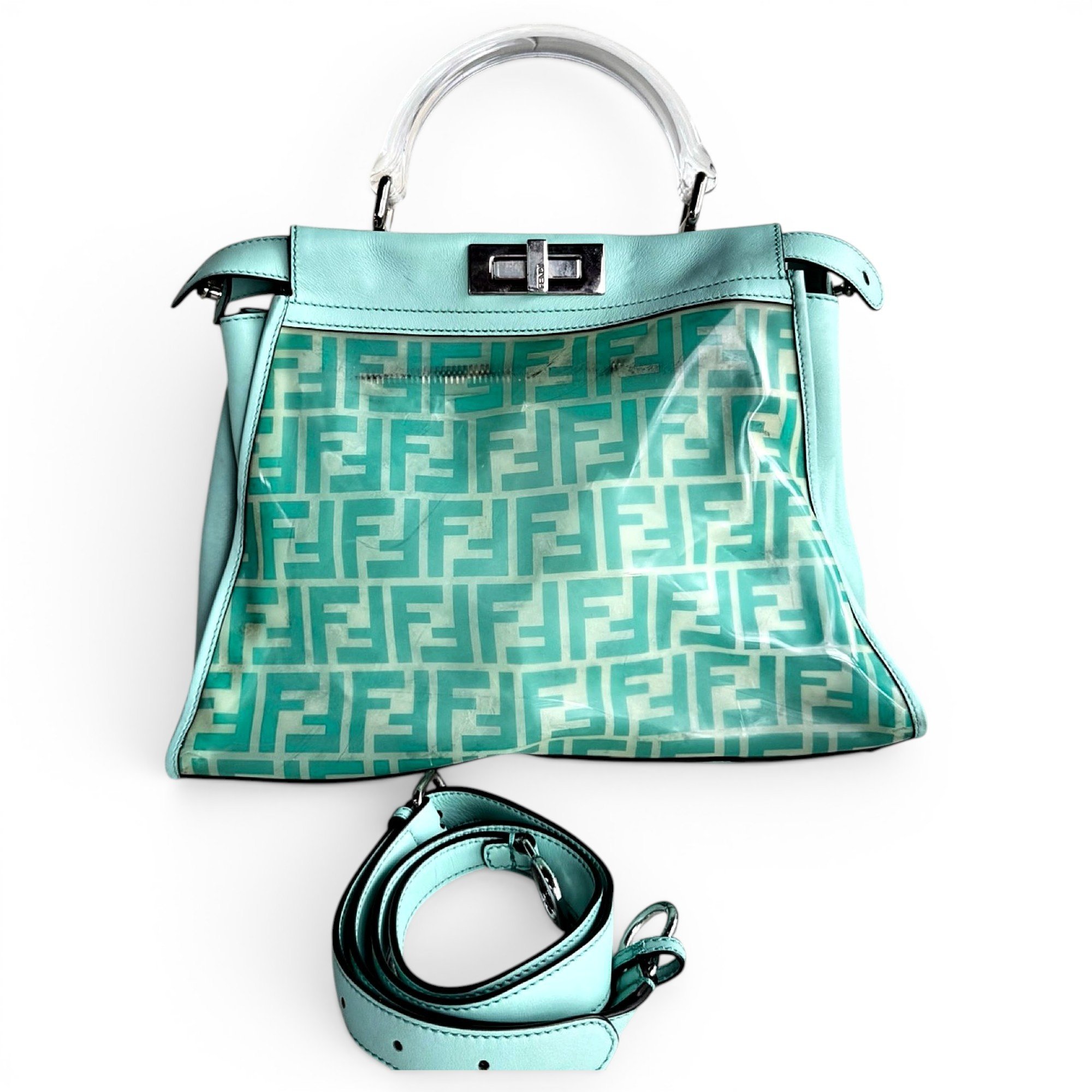 Peekaboo leather handbag