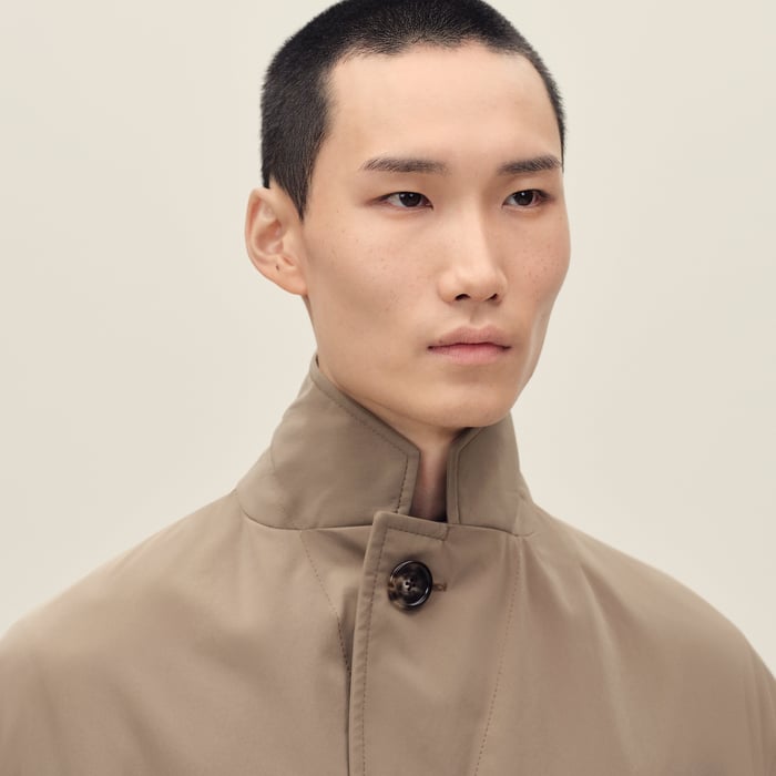 Taupe "Surpiqures H" Petit Paul Light Coat
