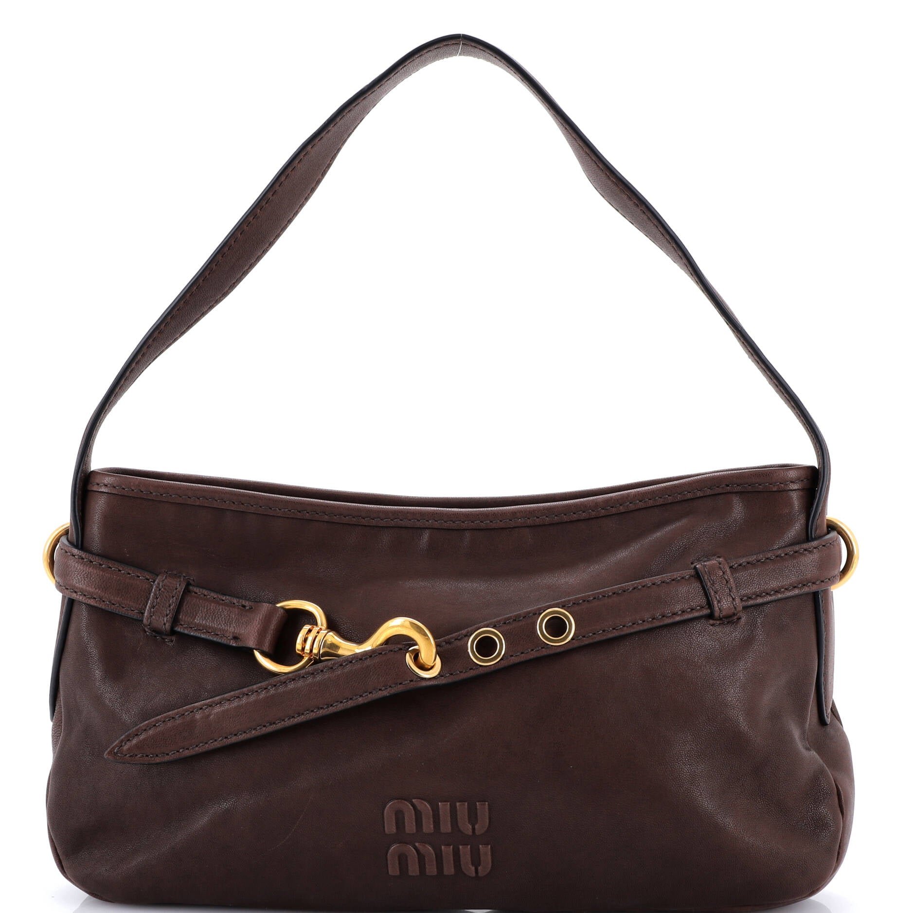 Miu Miu Aventure Shoulder Bag Leather Regular
