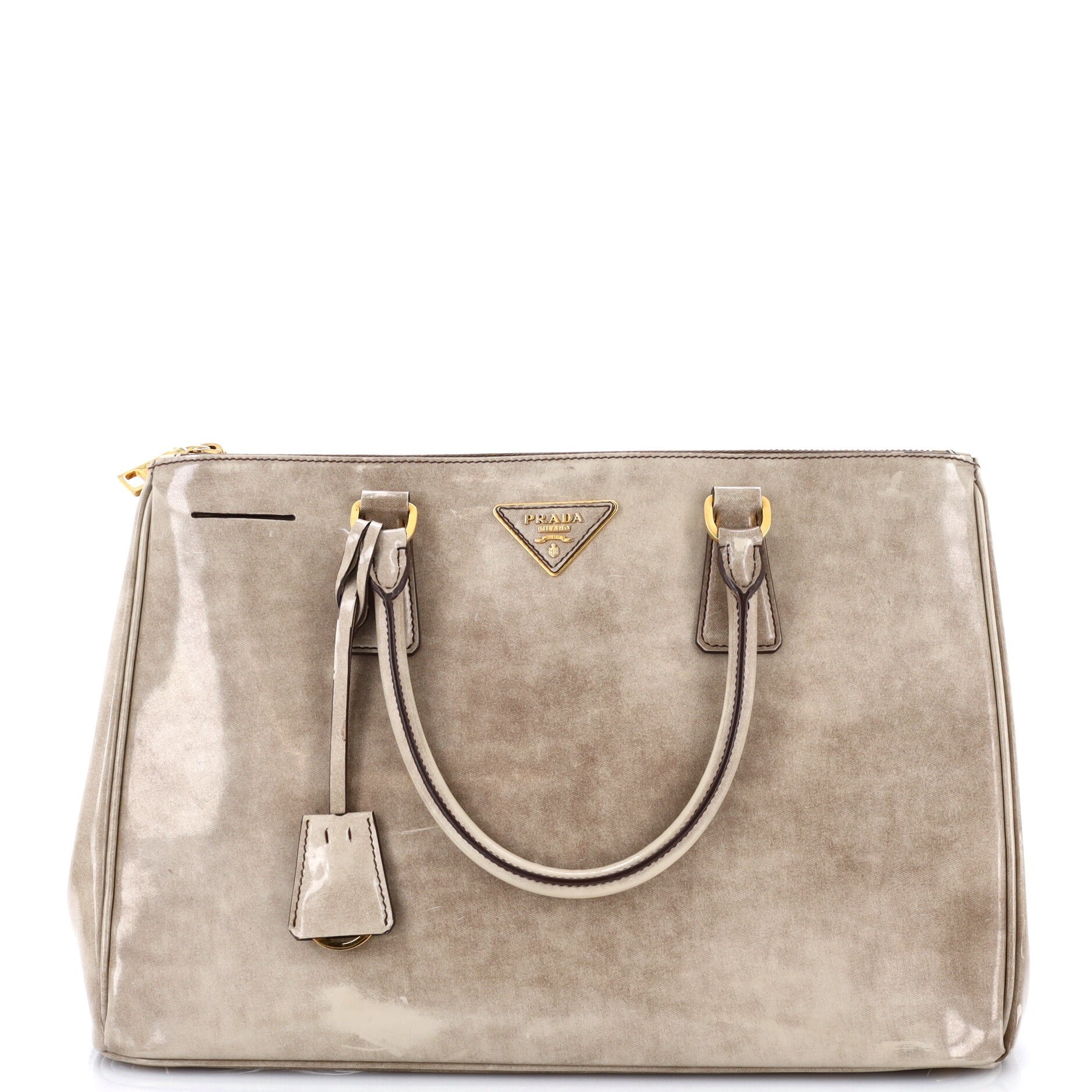 Double Zip Lux Tote Spazzolato Leather Medium