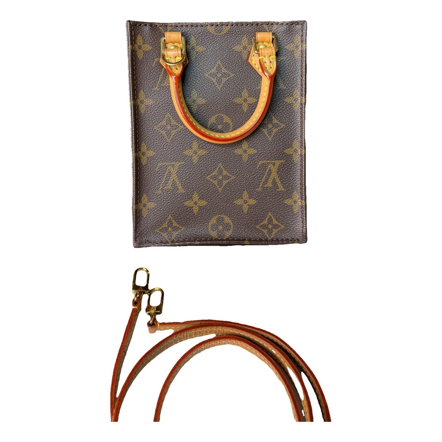 Plat leather handbag