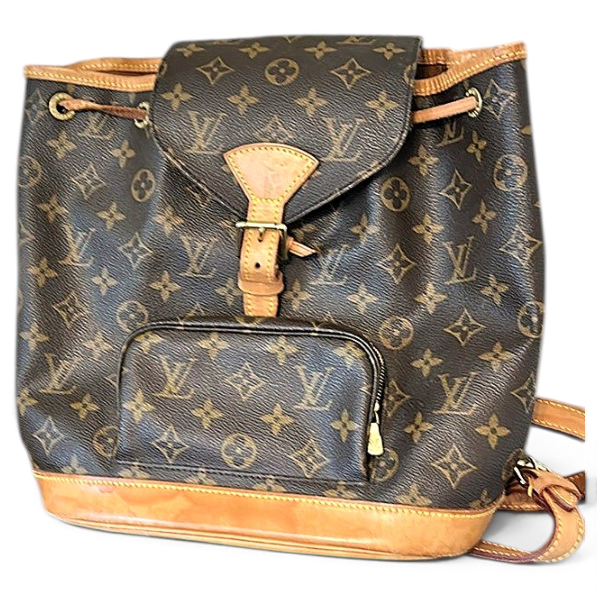 Montsouris Vintage leather backpack