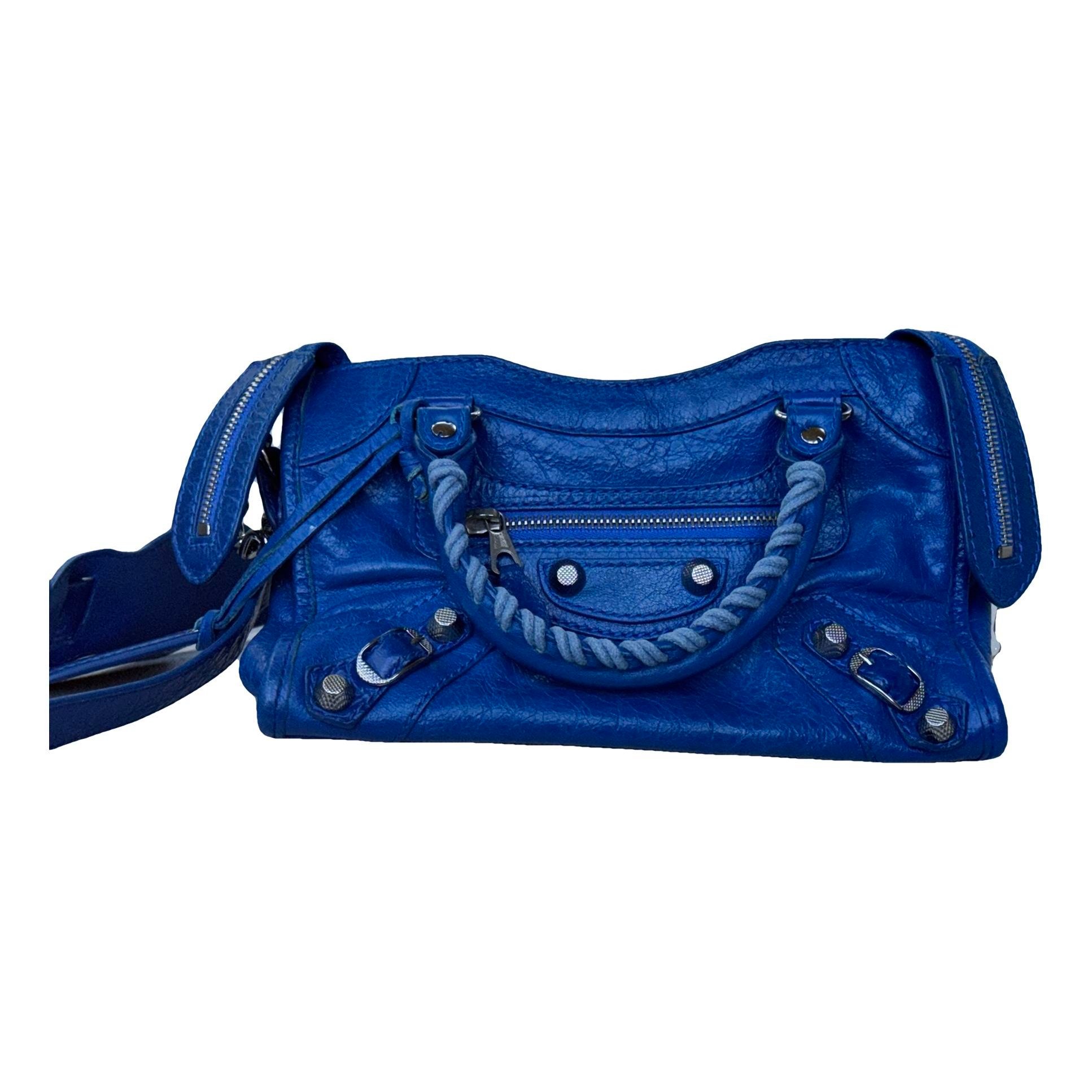 City leather handbag