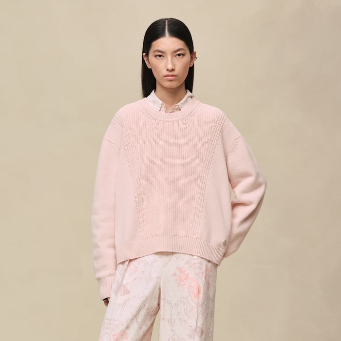 Rose Palomino Cashmere Long-sleeve Sweater