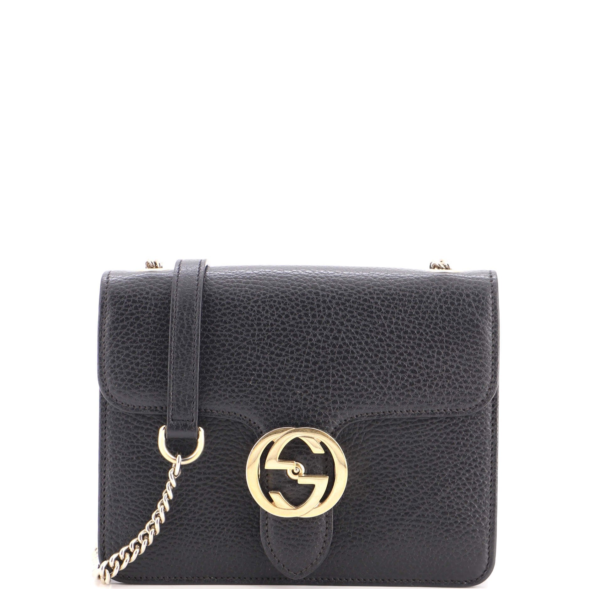 Interlocking Shoulder Bag Leather Small
