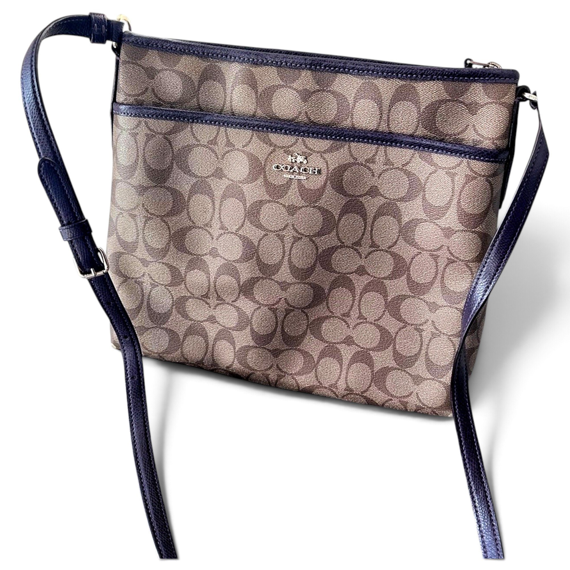 Canvas Courier Crossbody leather crossbody bag
