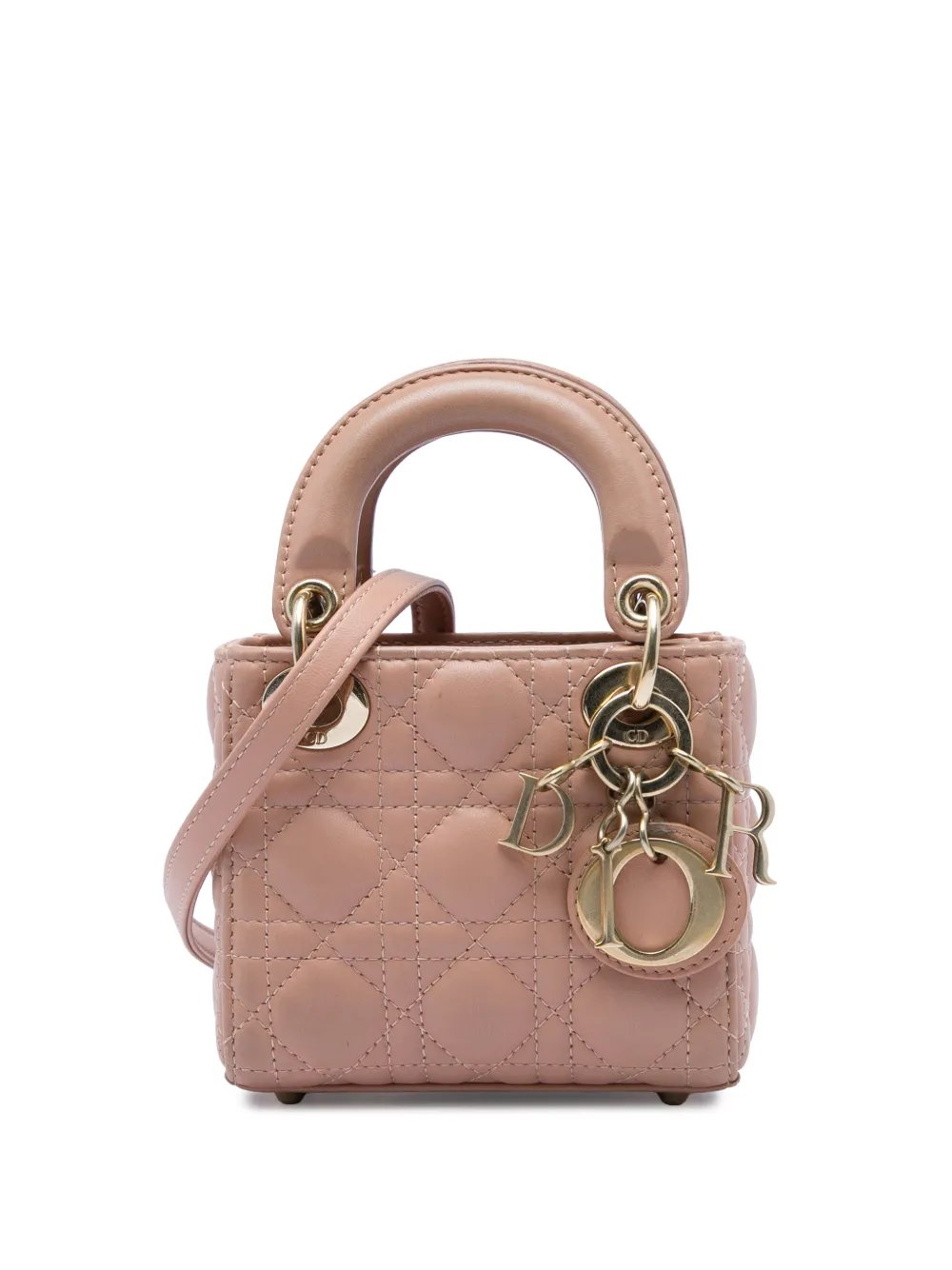 2021 Micro Lambskin Cannage Lady Dior satchel