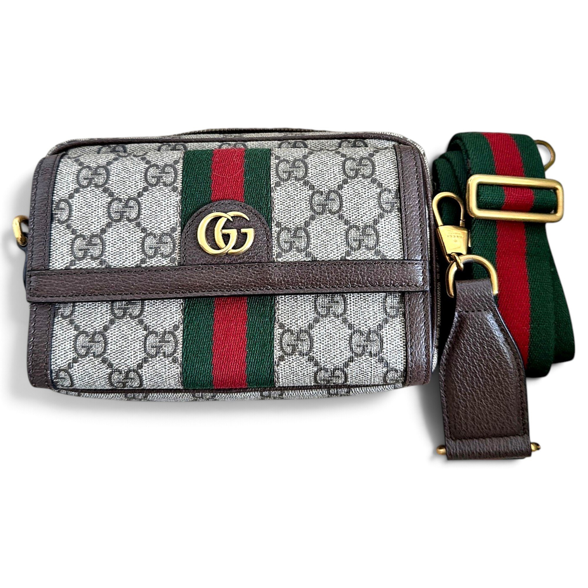 Ophidia leather crossbody bag