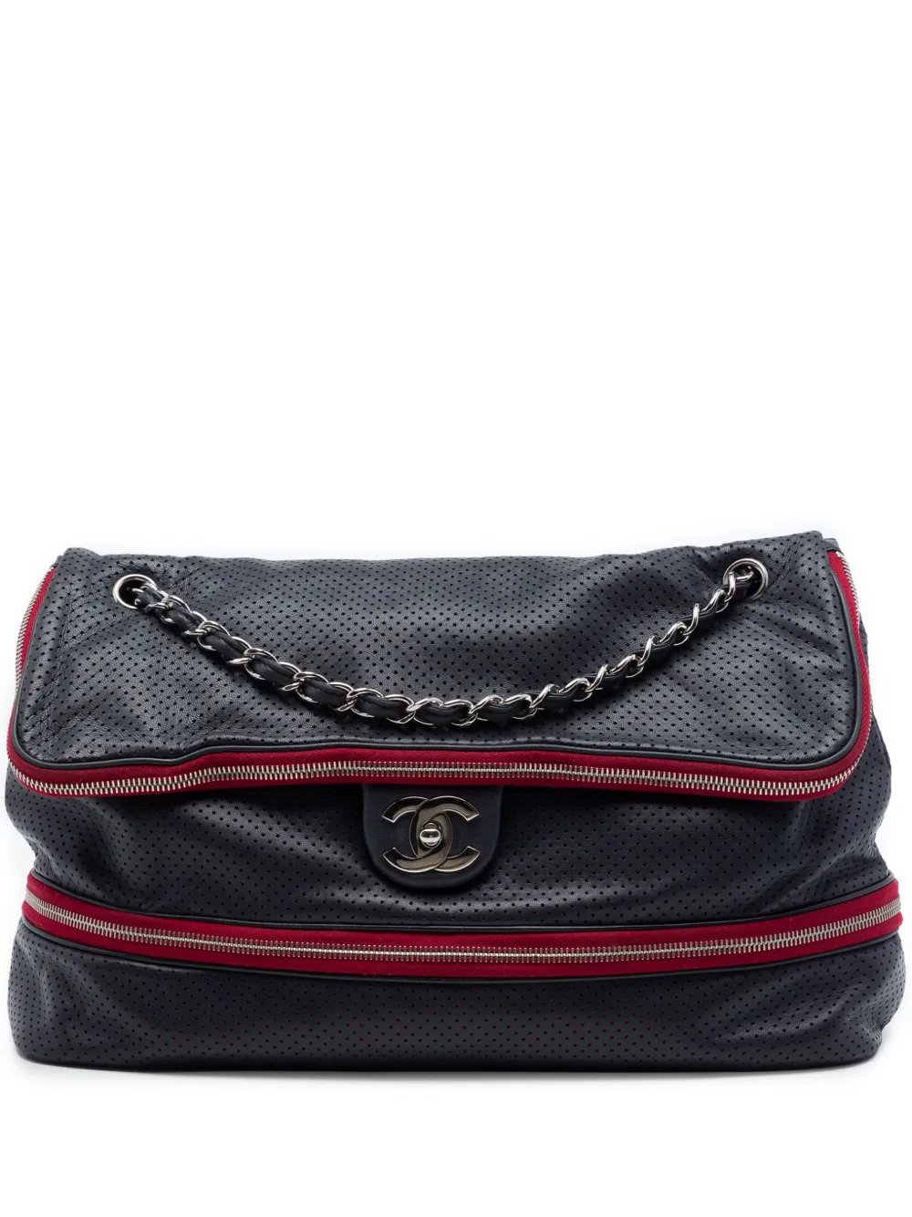 2008-2009 Perforated Calfskin Expandable shoulder bag