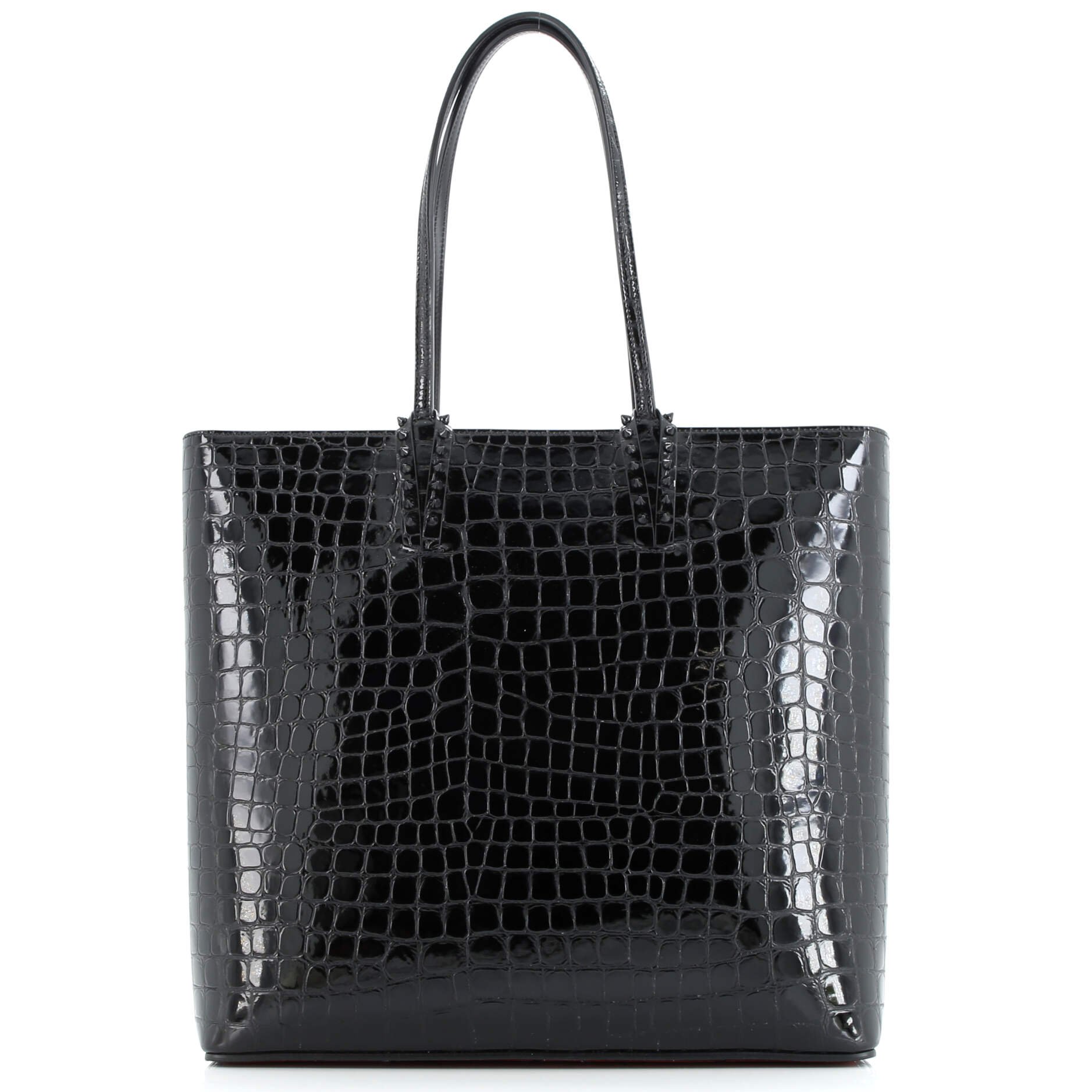 Christian Louboutin Cabata North South Zipped Tote Crocodile Embossed Leather