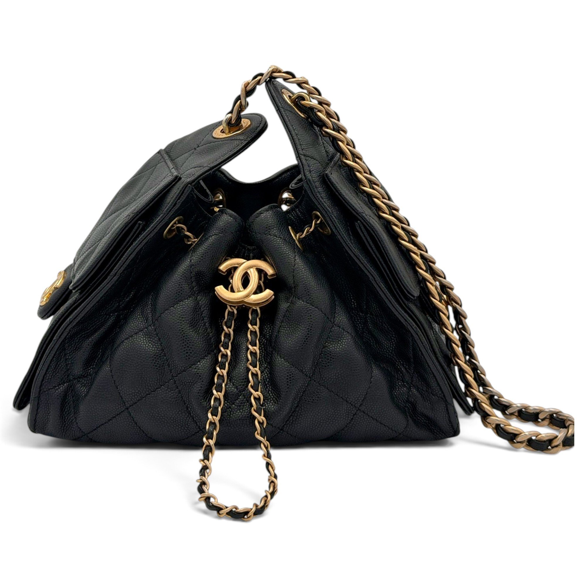 Leather clutch bag