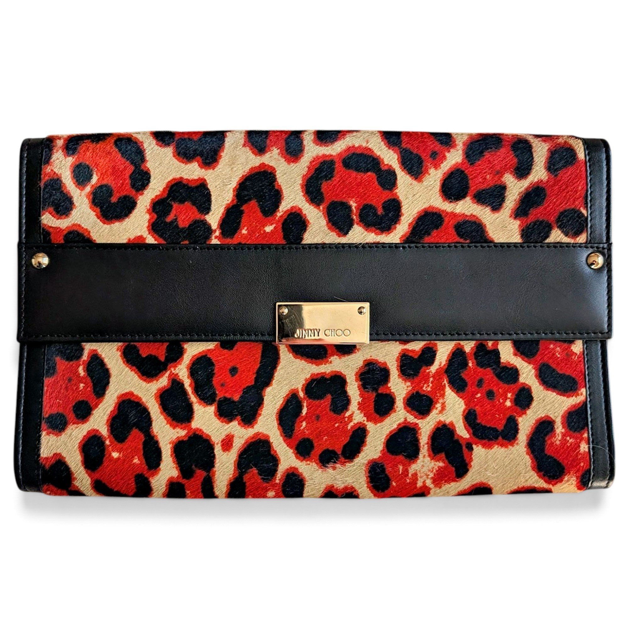 Pony-style calfskin clutch bag