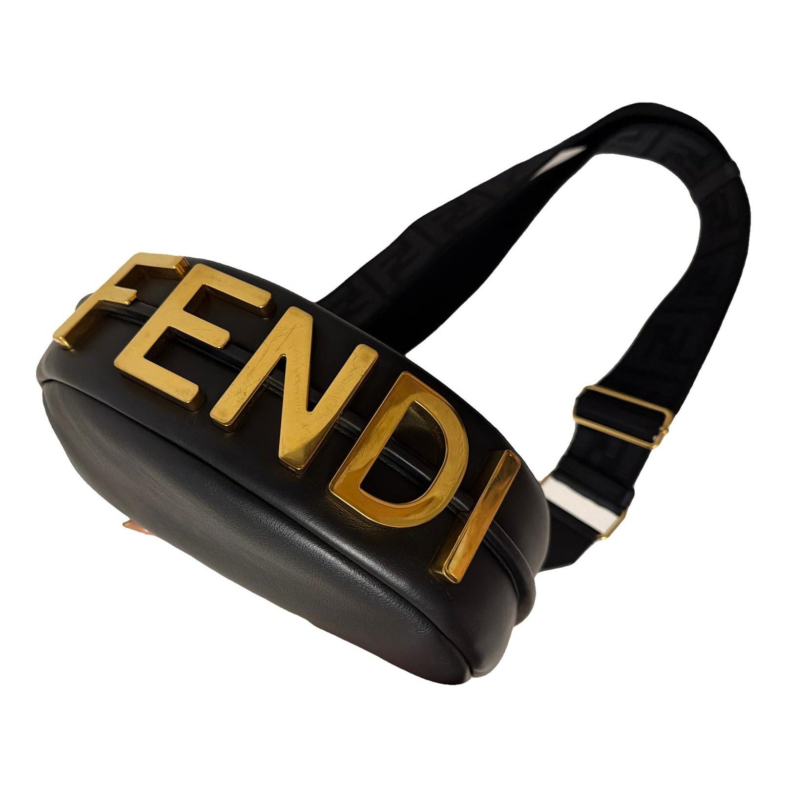 Fendigraphy leather handbag