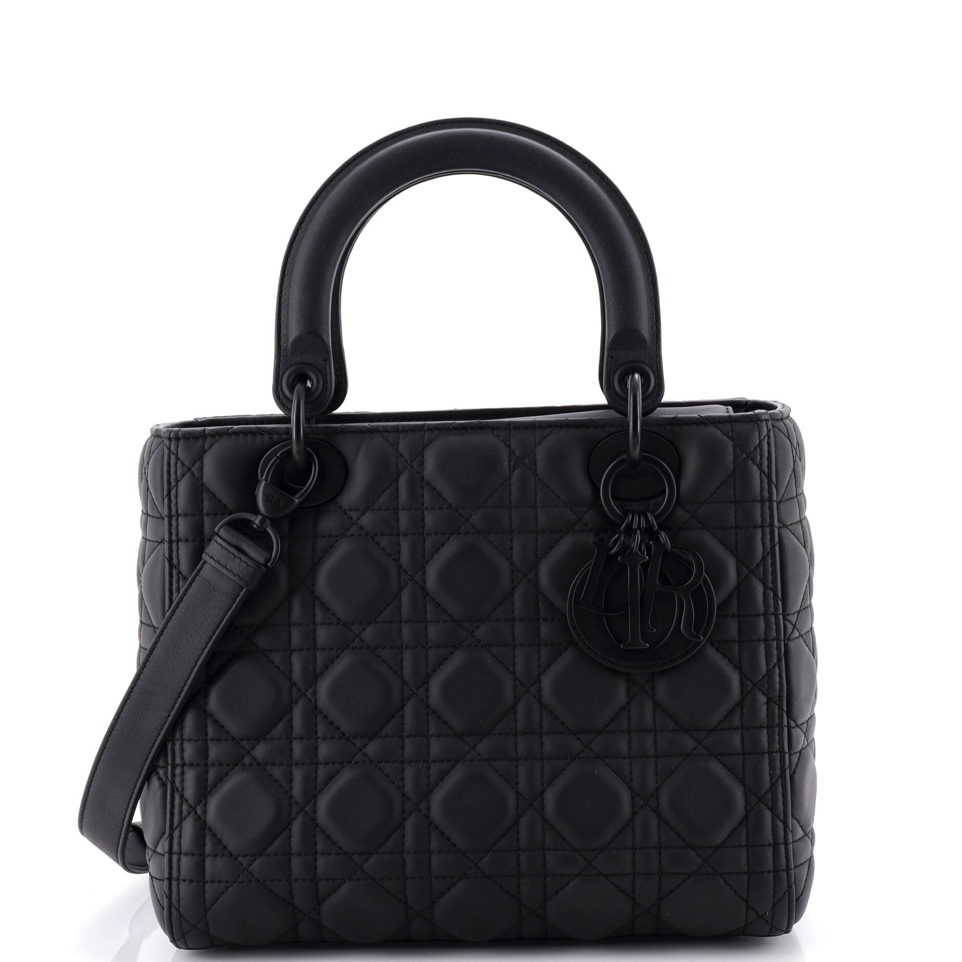 Ultra Matte Lady Dior Bag Cannage Quilt Calfskin Medium