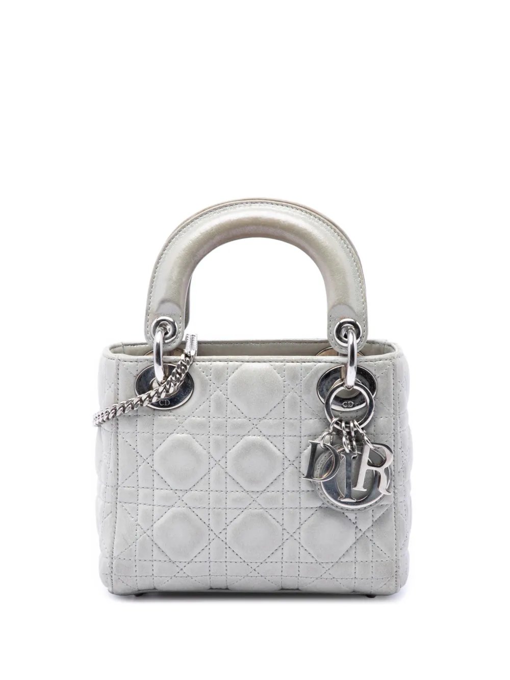 2015 Mini Iridescent Lambskin Cannage Lady Dior satchel