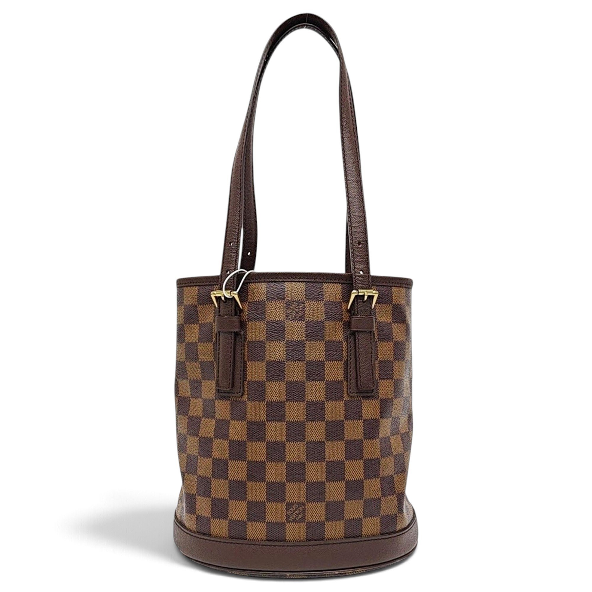 Bucket leather handbag
