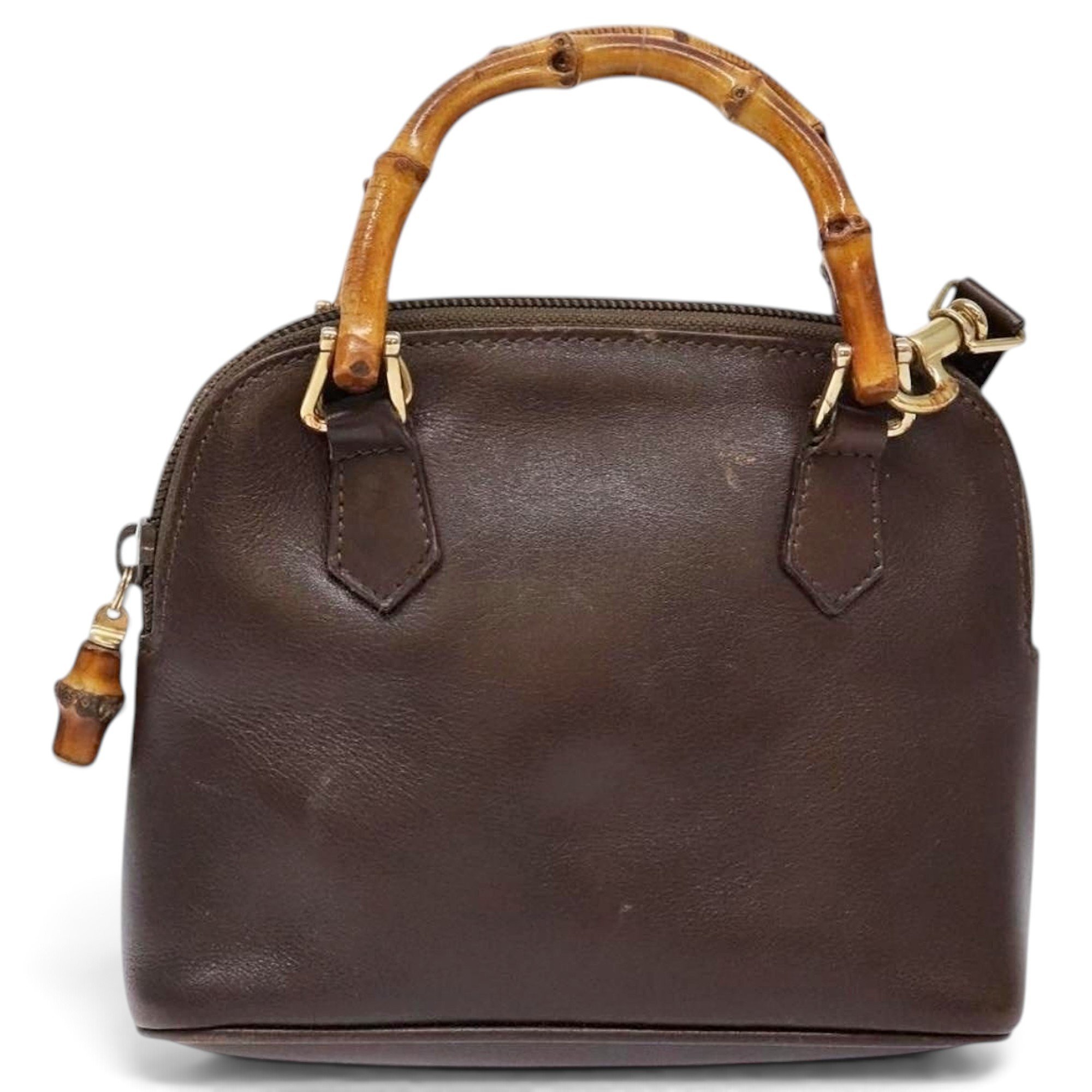 Bamboo leather handbag