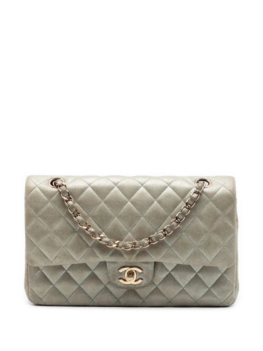 2011 Medium Classic Iridescent Lambskin Double Flap shoulder bag