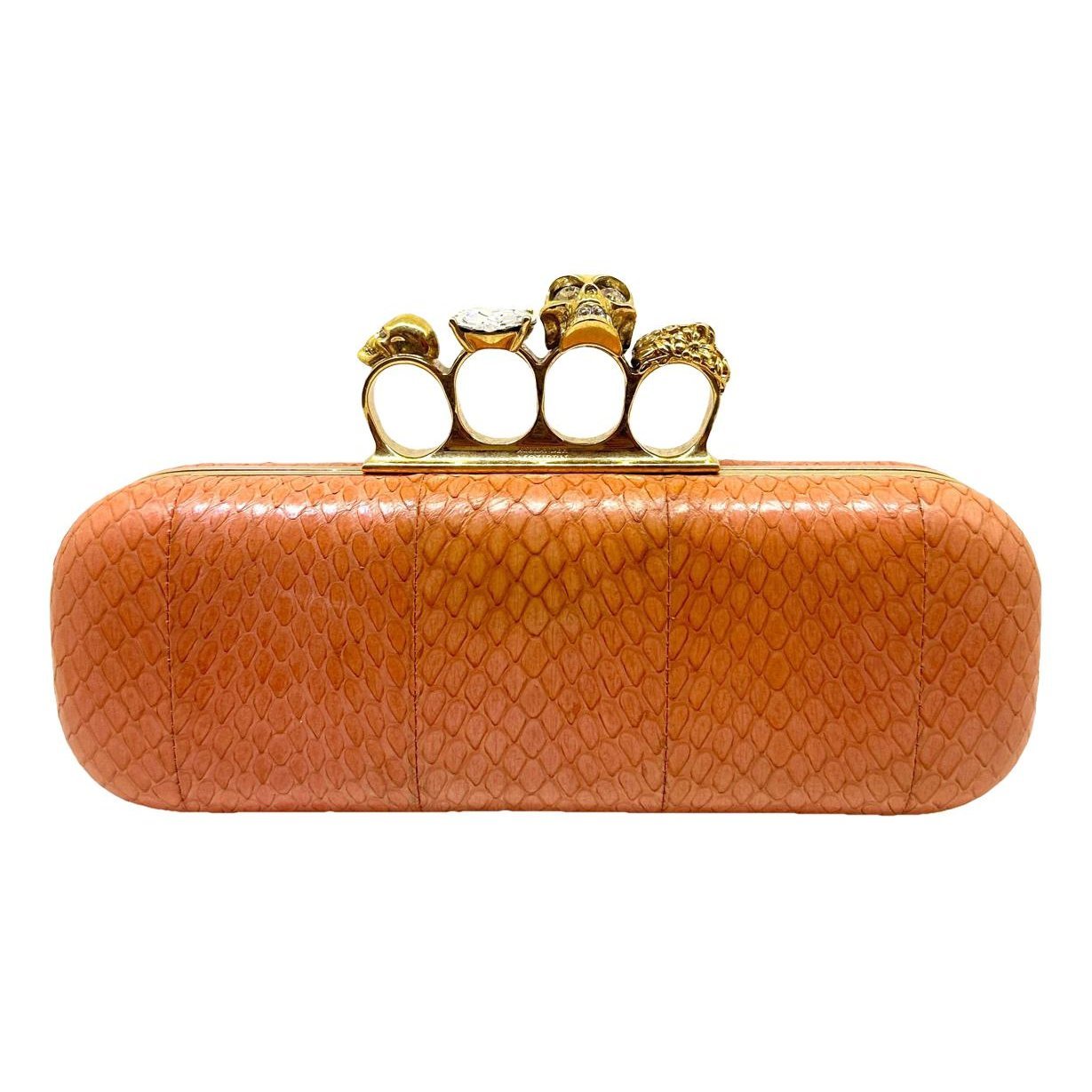 Knuckle leather handbag