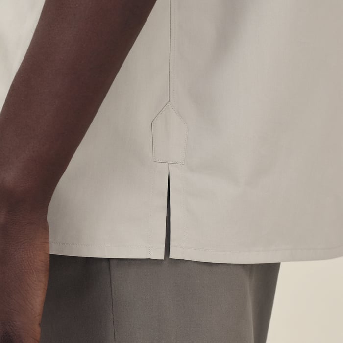 Mastic Short-sleeve Boxy Fit Shirt With Vareuse Collar