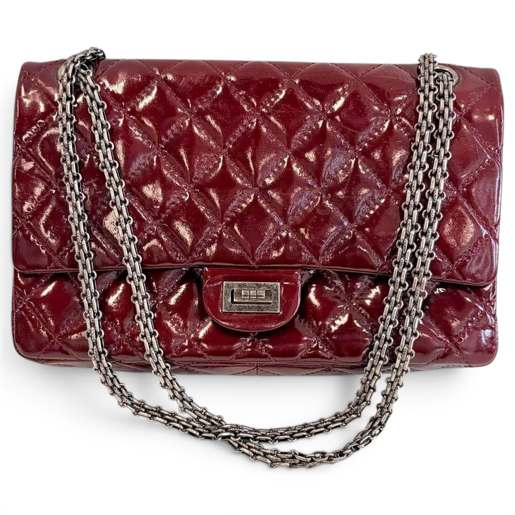 2.55 patent leather handbag
