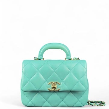 Calfskin Top Handle Square Flap Mini 2024