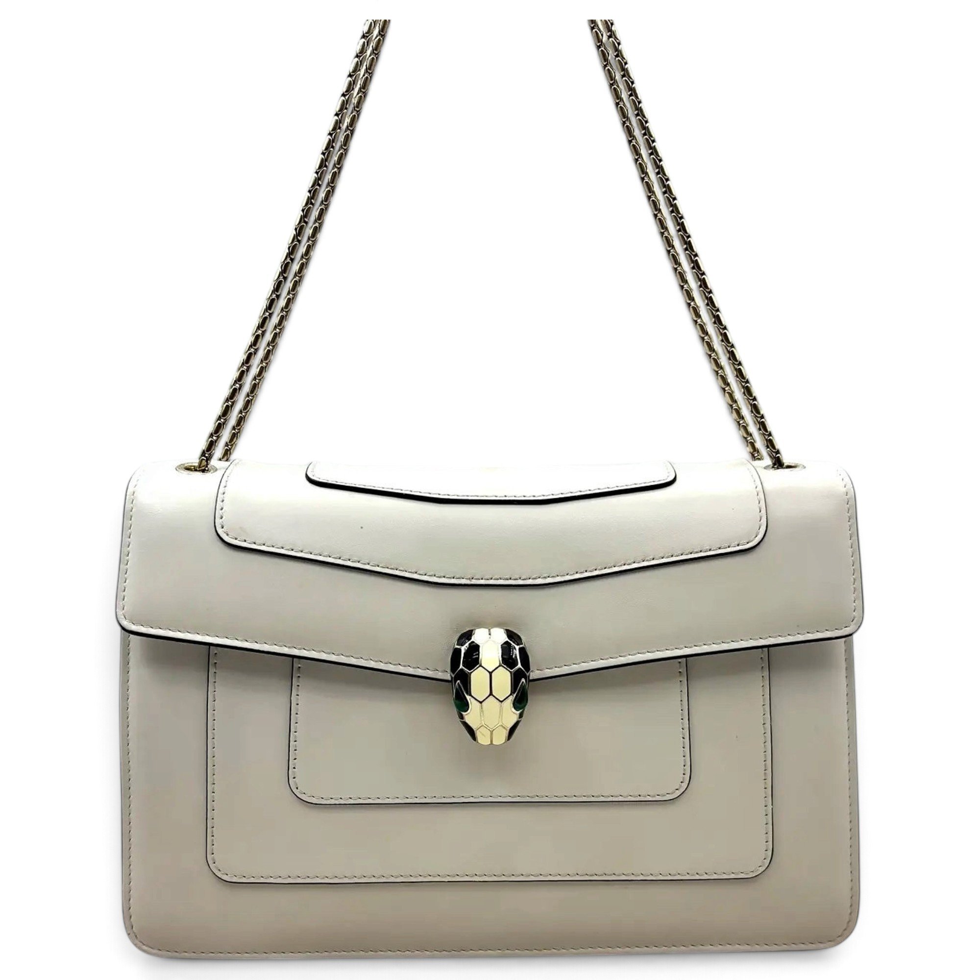 Serpenti leather handbag