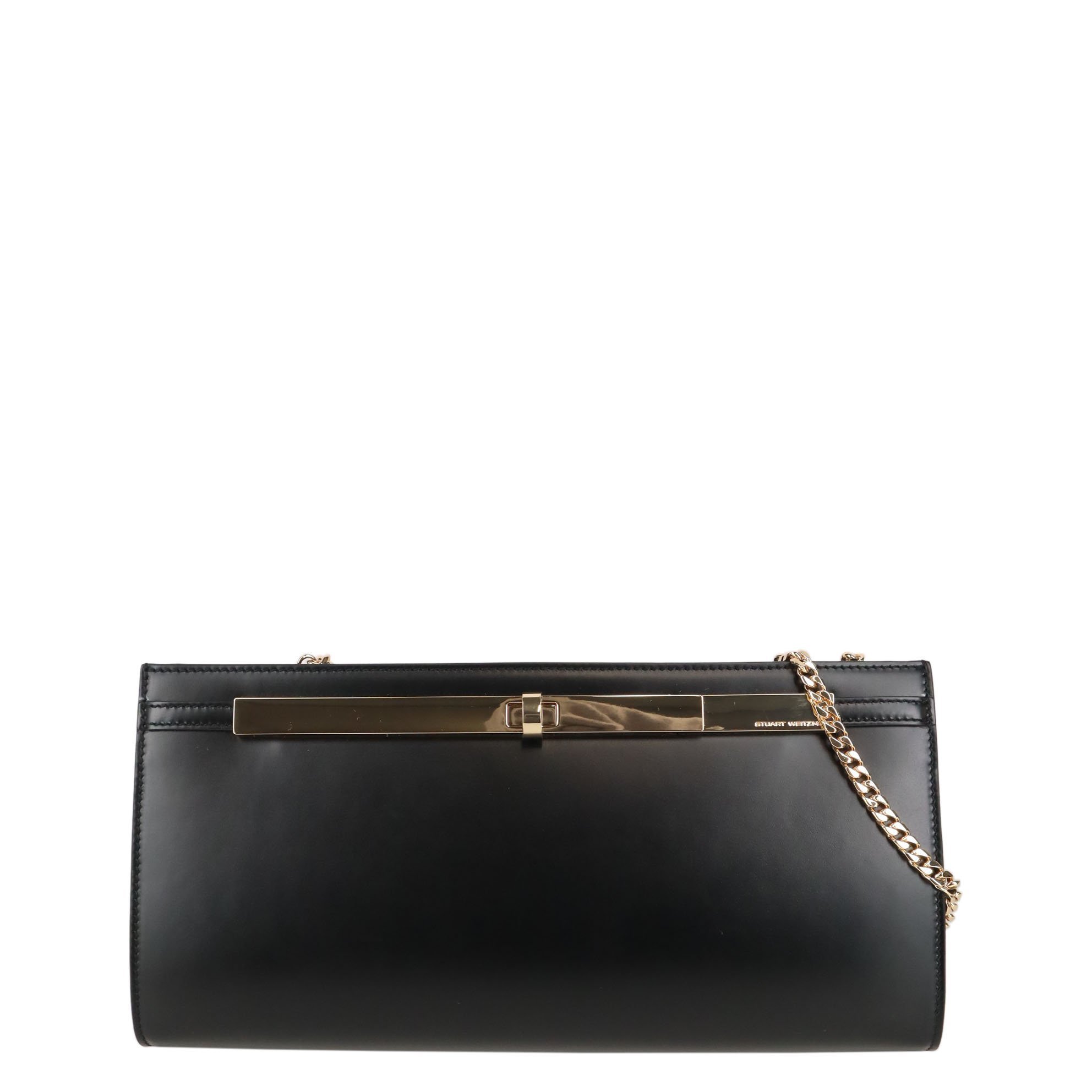Leather clutch bag