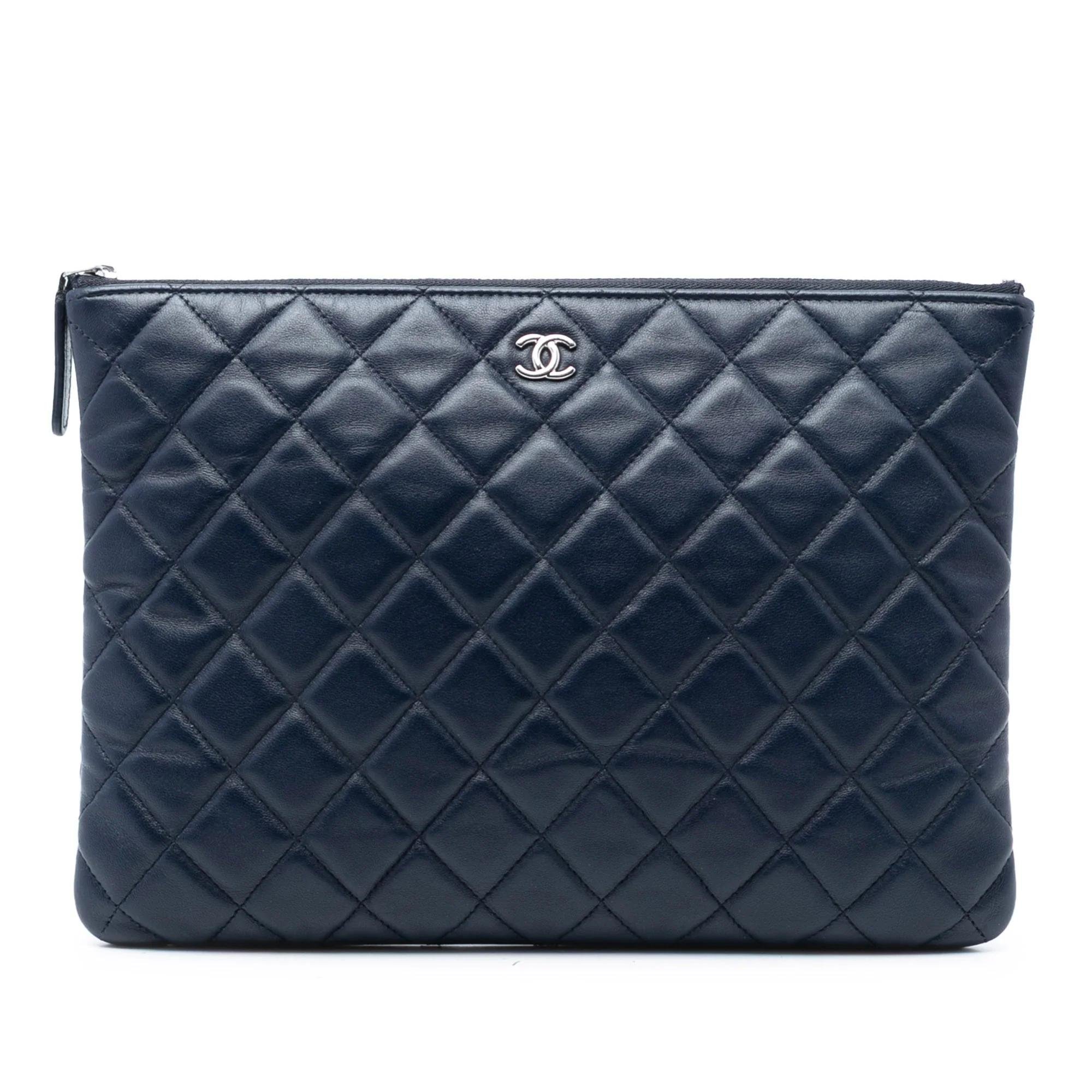 Leather clutch bag