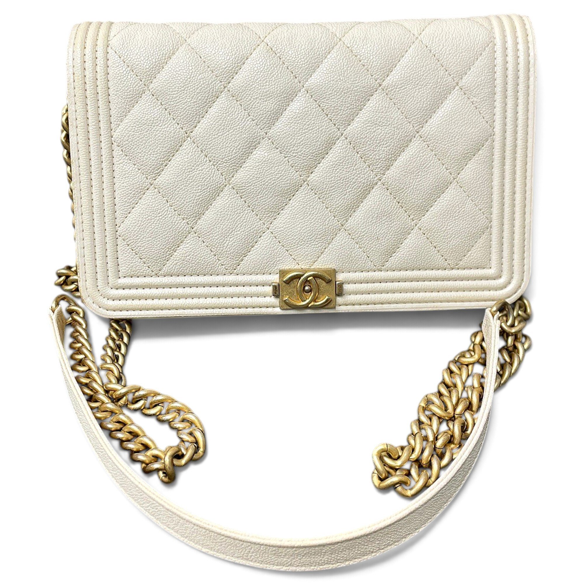 Wallet On Chain Boy leather handbag