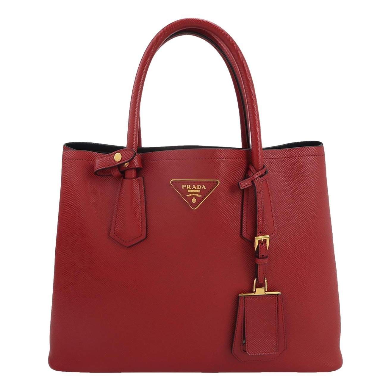 Double leather tote