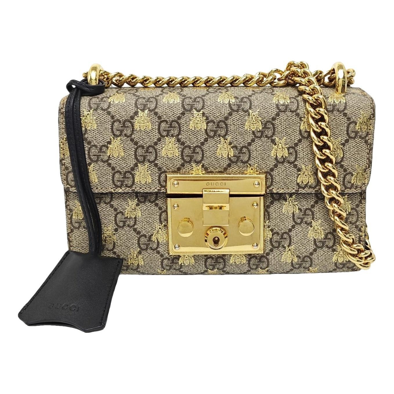 Padlock leather handbag