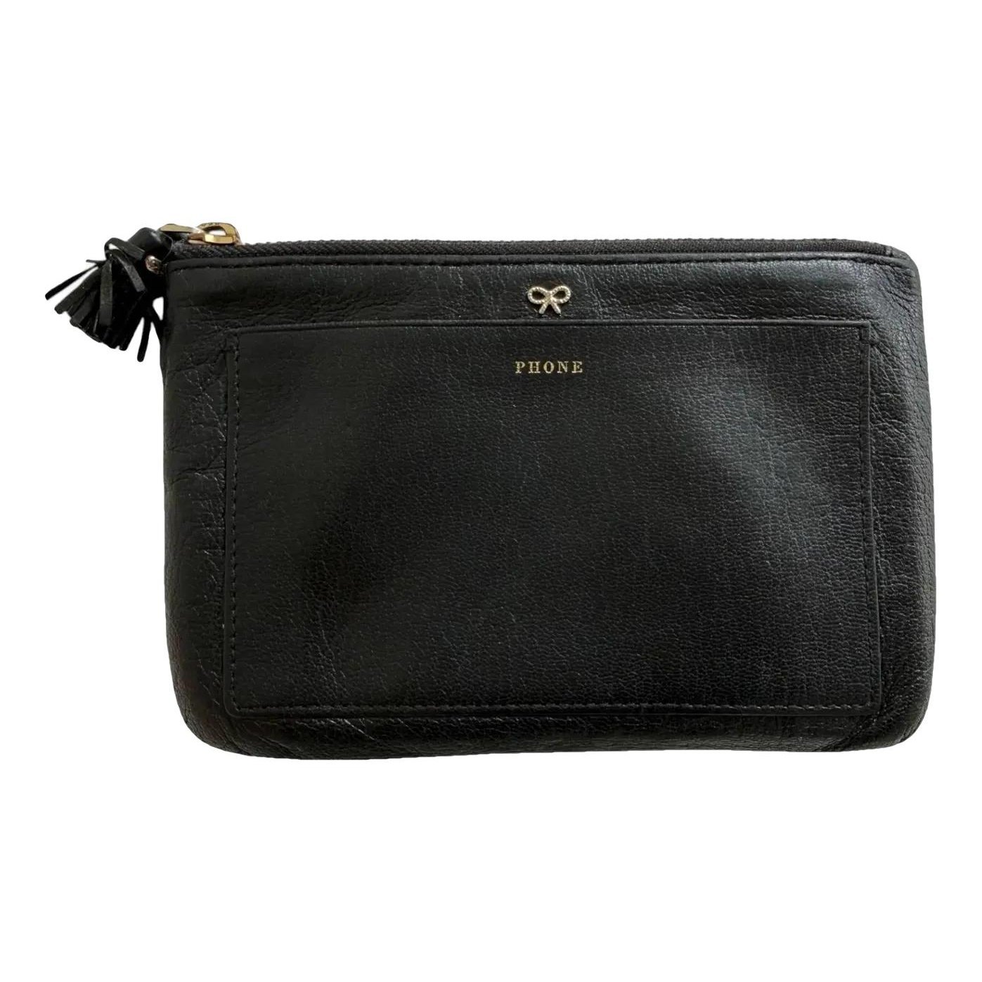 Leather clutch bag